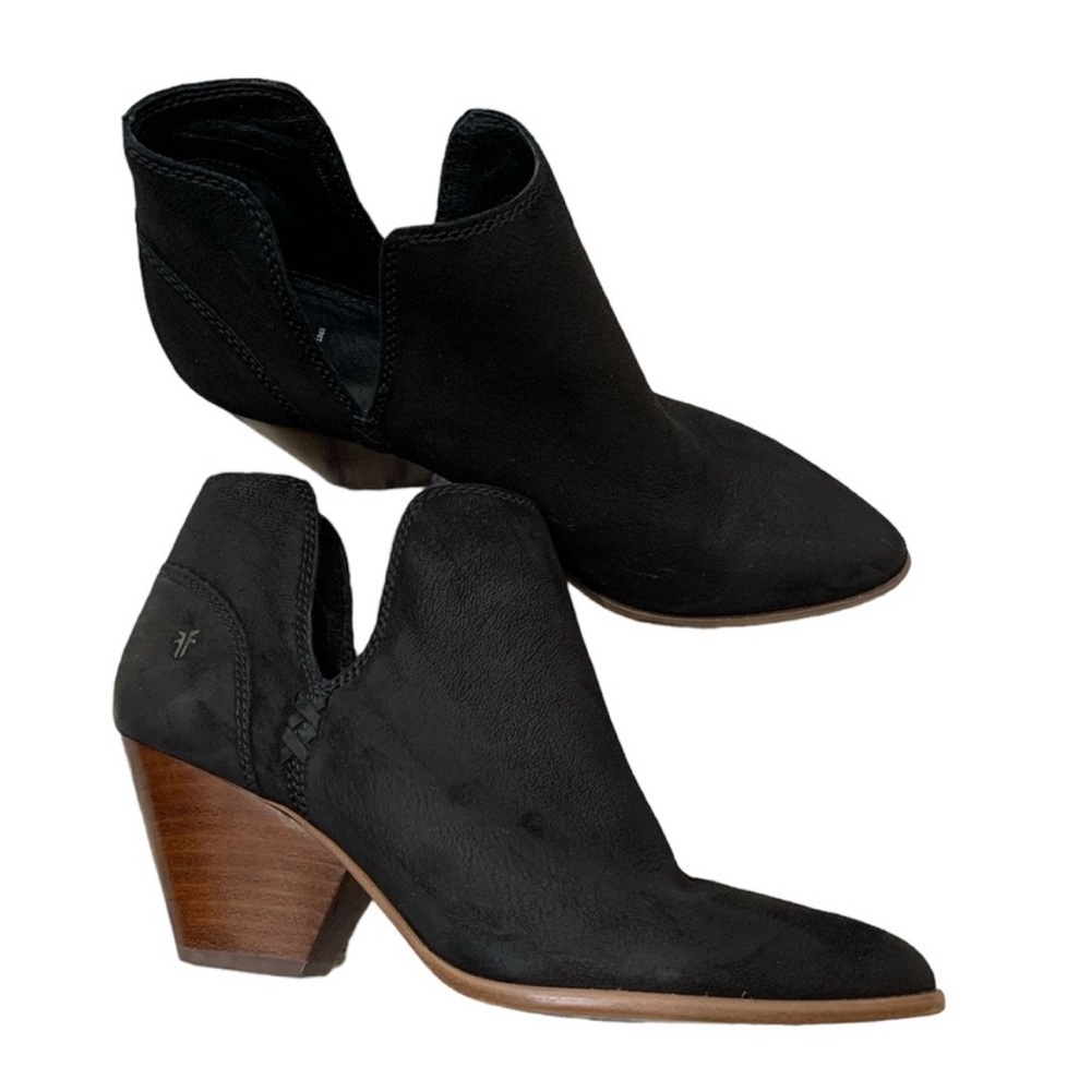 Frye Reina Cut Out Booties Black Size 10M